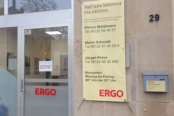 ERGO Versicherung Jürgen Kraus Bahnhofstr. 29 91126 Schwabach