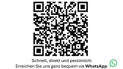 Schreiben Sie uns gerne über WhatsApp oder unser Kontaktformular