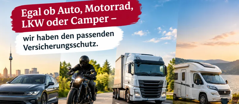 Egal ob Auto, Motorrad, LKW oder Camper – wir haben den passenden Schutz.

