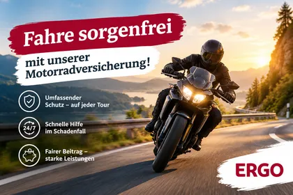 Fahre sorgenfrei mit unserer Motorradversicherung!