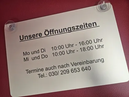Unsere Öffnungszeiten