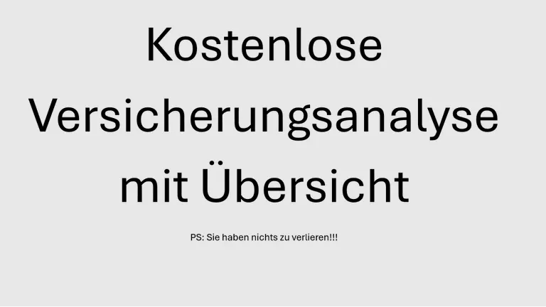 kostenlose Versicherungsanalyse