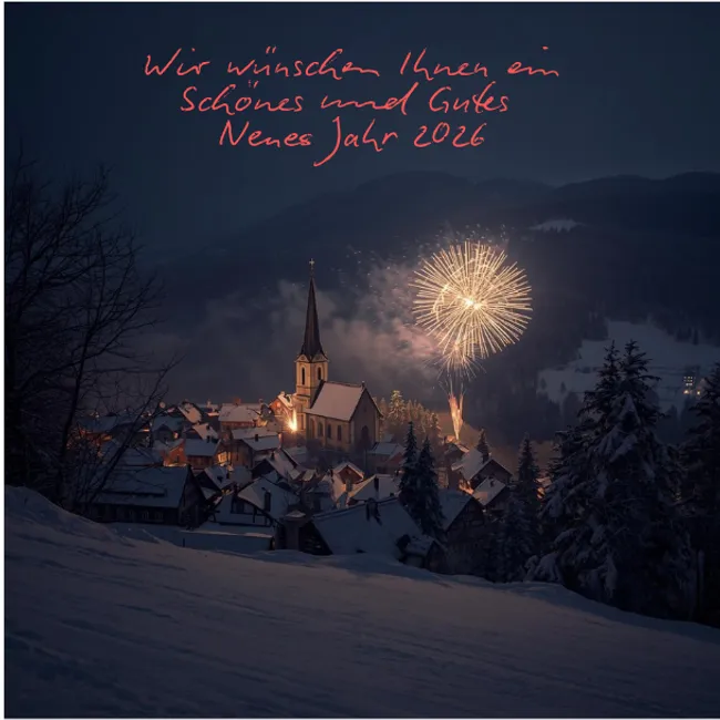 Das Versicherungsbüro Ecker
Wünscht Ihnen einen guten Rutsch ins Neue Jahr 2026