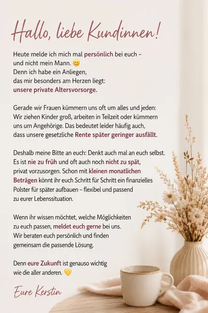 Denk auch mal an Dich! - Altersvorsorge