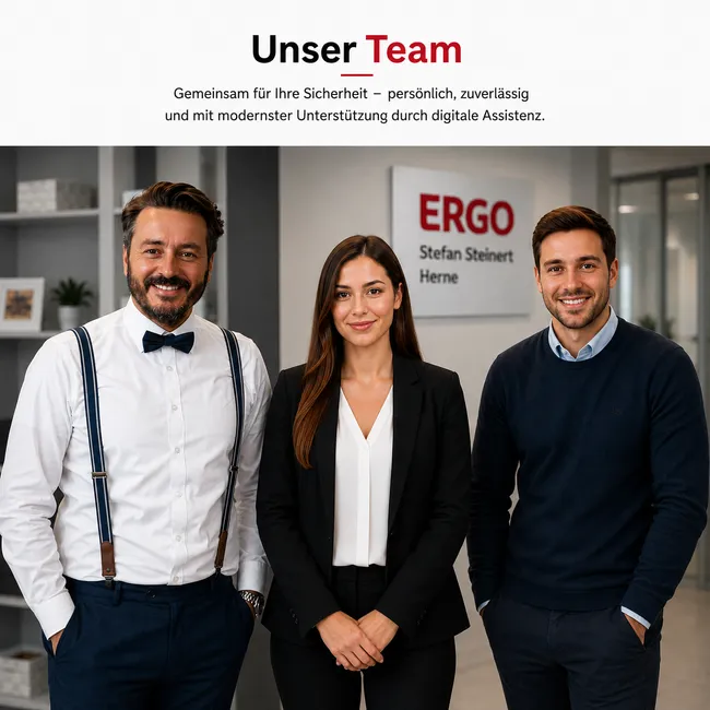 Persönlich. Kompetent.
Gemeinsam für Sie da.
Versicherung, Vorsorge,
Investment.
Wir freuen uns auf Ihren Besuch.