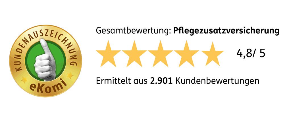 eKomi Kundenauszeichnung für die Pflegezusatzversicherung