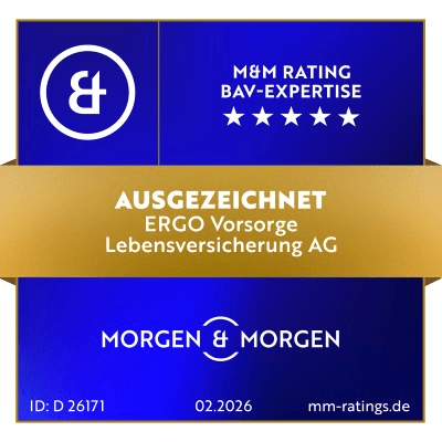 ERGO Berufsunfähigkeitversicherung Premium wurde von der renommierten Ratingagentur Morgen&Morgen mit der Höchstnote fünf Sterne ausgezeichnet!