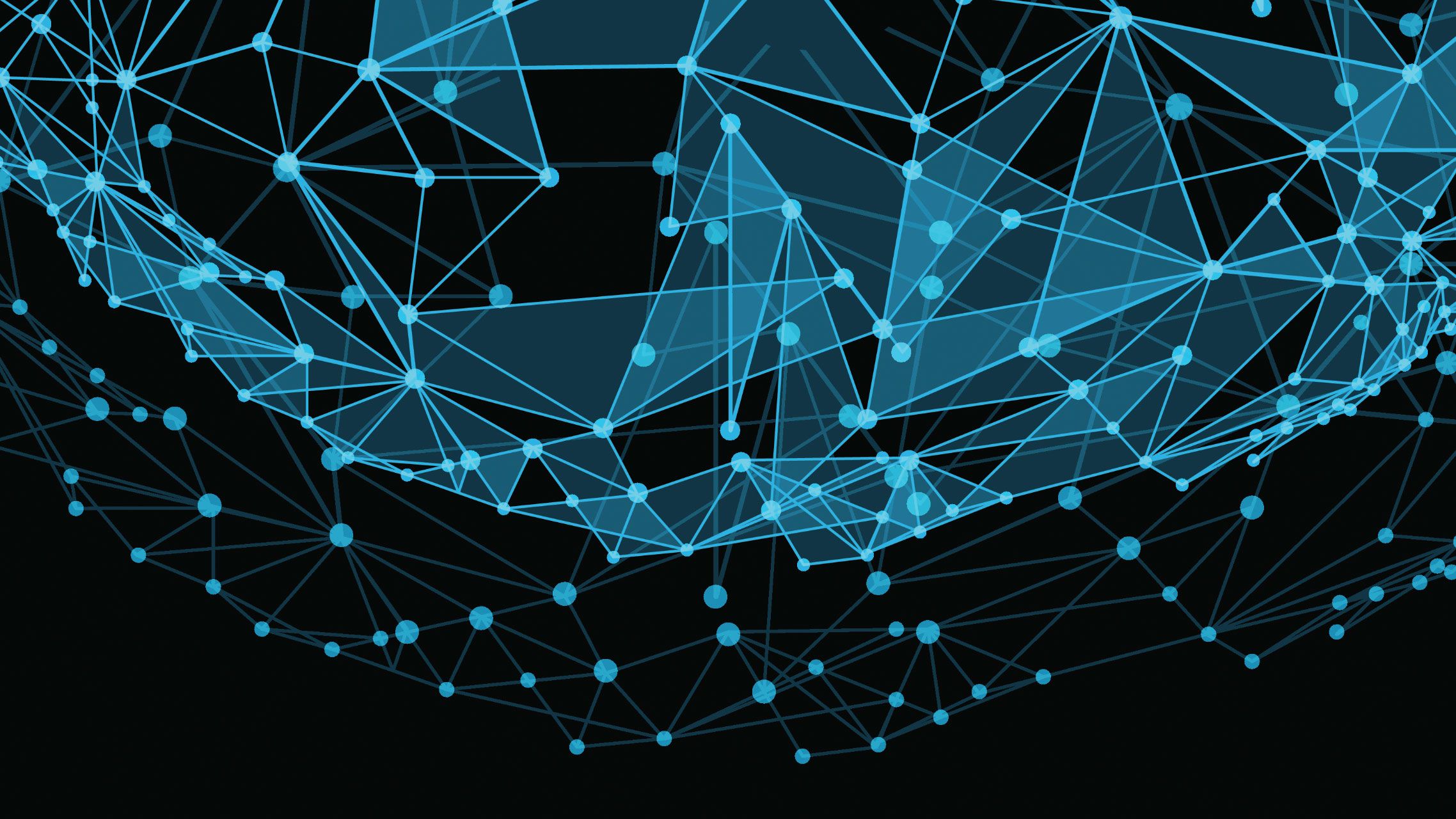 Abstract polygonal futuristic background with dots and lines.