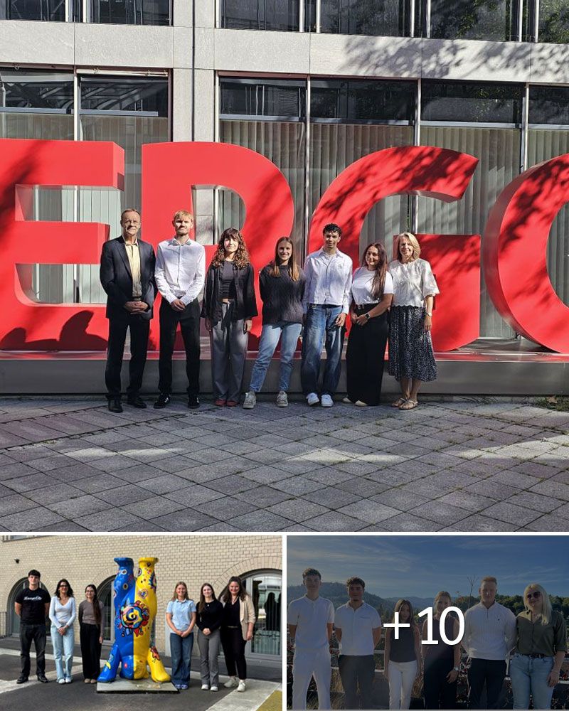 A photo collage of the new apprentices at the various ERGO sites