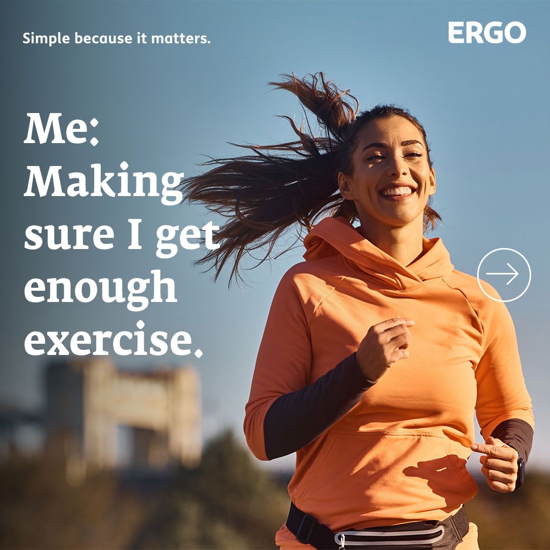 A young woman jogging 