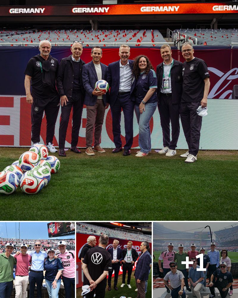 A photo collage featuring scenes from the football stadium and the participants of ERGO and ERGO NEXT.