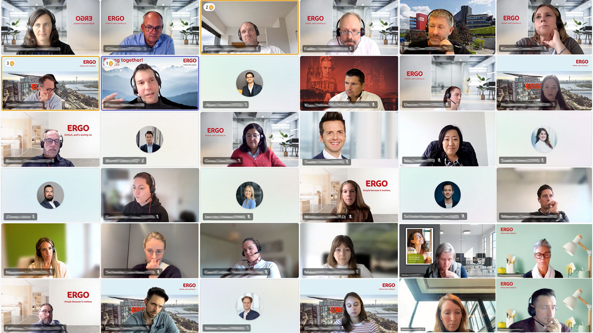 Screenshot des virtuellen Kick-offs zur Gründung des Netzwerks ERGO Voices