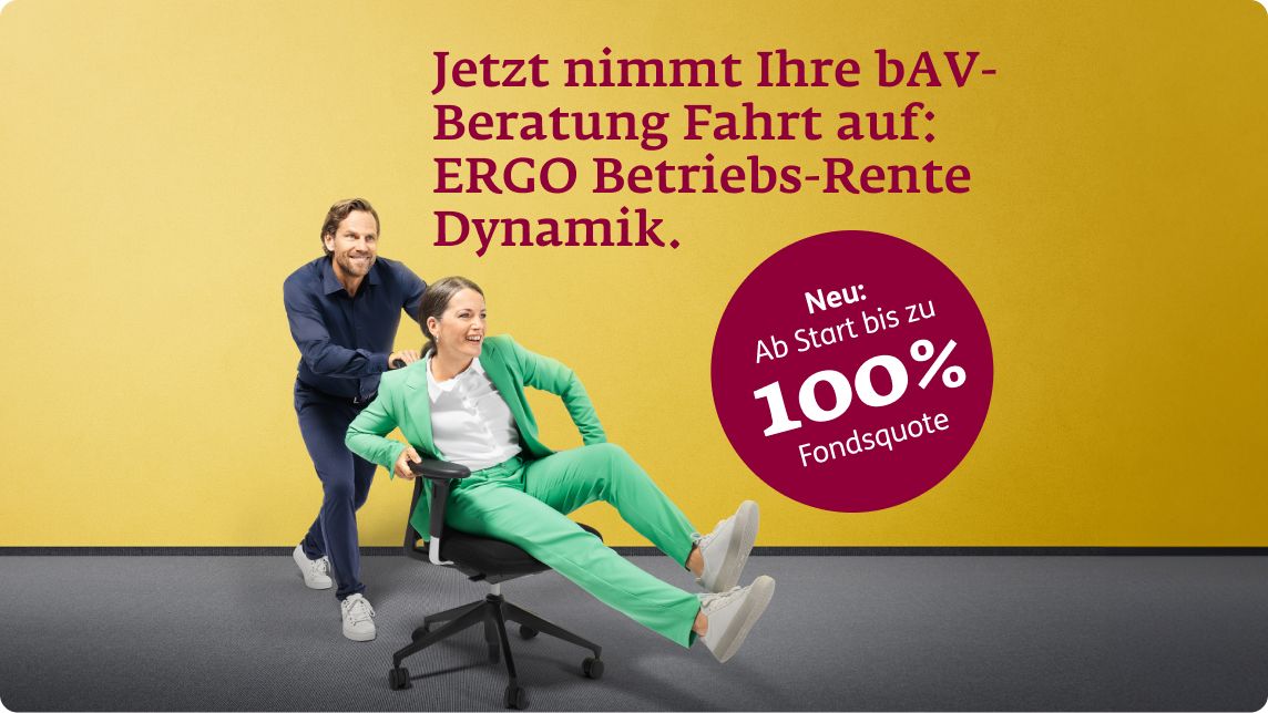 ERGO Betriebs-Rente Dynamik – Hohe Renditechancen mit bis zu 100 % Fondsquote